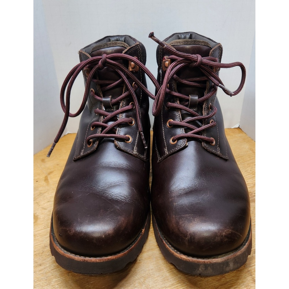UGG Seton TL Waterproof Boots Mens 11 Dark Brown Leather Lace Up 1008146